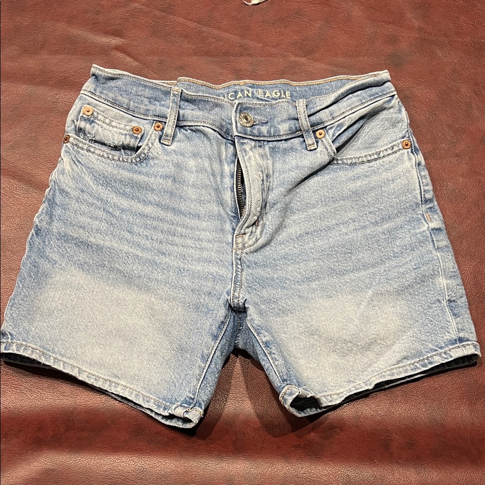 American Eagle Outfitters Women's Faded Blue Jean Shorts